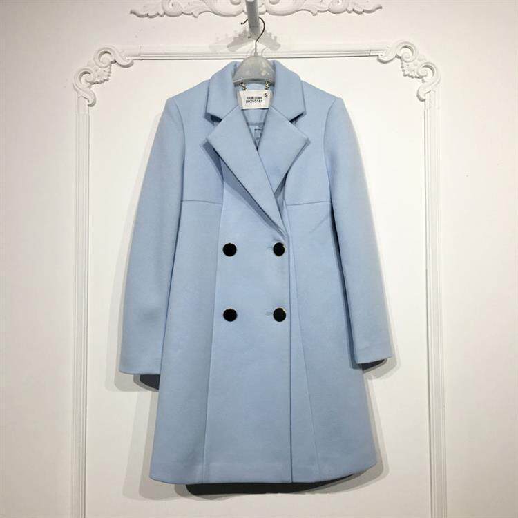 欧旗下FP系列 8025S161 时尚长款毛呢外套品牌女装折扣颦薪