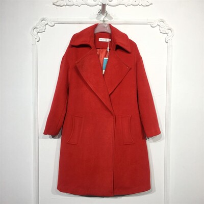 潮系列8126S104 时尚毛呢外套品牌女装折扣颦薪