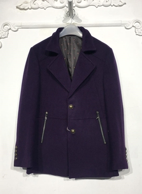 西树系列男装 PF10437 时尚毛呢外套品牌折扣馨