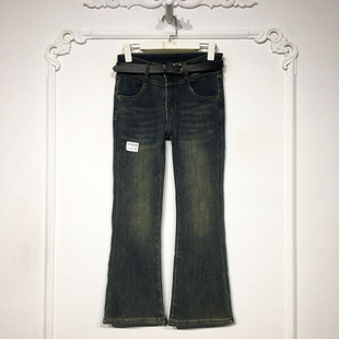 容系列 K50248 时尚绒里牛仔长裤品牌女装折扣颦薪