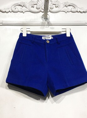 非M系列 D81238 时尚毛呢短裤品牌女装折扣颦薪