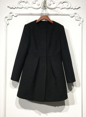 SC旗下桑系列 D74768 时尚毛呢外套品牌女装折扣颦薪