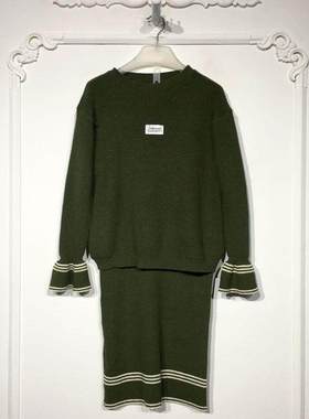 N系列 8243S011 时尚针织套装两件套品牌女装折扣颦薪