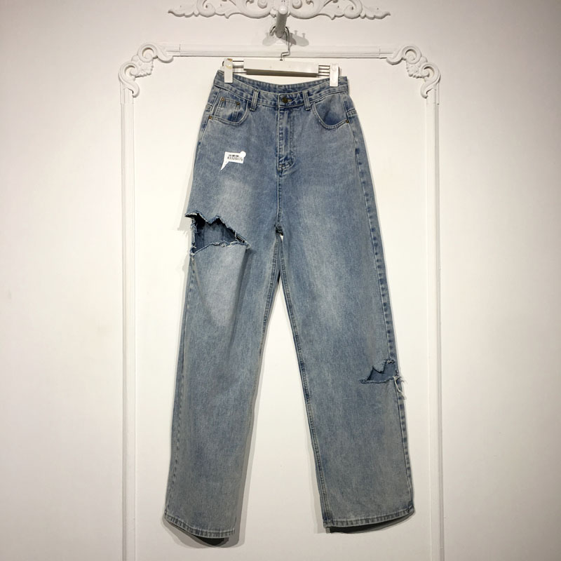 容系列 8332S079 时尚牛仔长裤品牌女装折扣颦薪