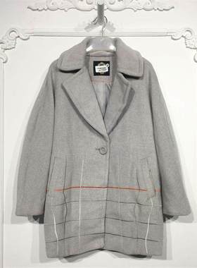 珂P系列 8083S048 时尚毛呢外套品牌女装折扣颦薪