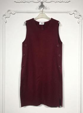 潮系列 LM06261 时尚毛呢连衣裙品牌女装折扣颦薪