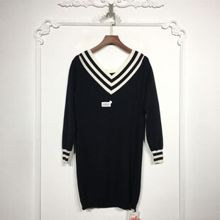 乔系列 8137S251 时尚针织连衣裙品牌女装折扣颦薪