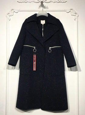 伊NF系列 K50511 时尚羊毛双面呢毛呢外套品牌女装折扣颦薪