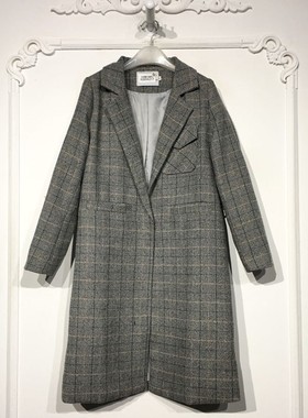 潮系列 8285S217 时尚毛呢外套品牌女装折扣颦薪