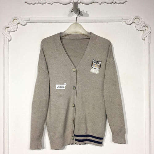 容悦 8333S044 时尚针织开衫品牌女装折扣颦薪