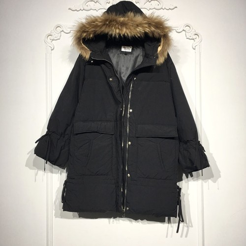 潮系列 8278S299 时尚真毛领羽绒服品牌女装折扣颦薪