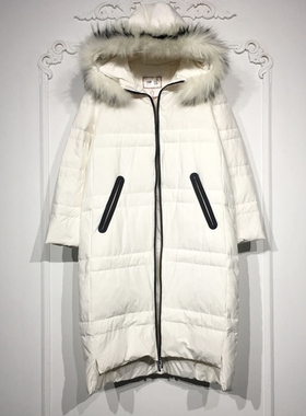 潮系列 8282S108 时尚真毛领羽绒服品牌女装折扣颦薪