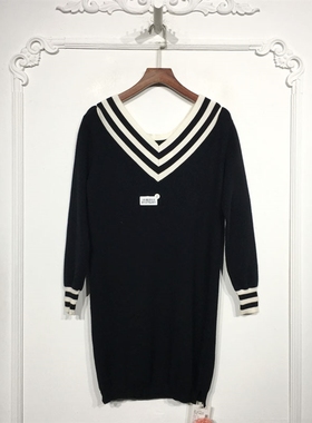 乔系列 8137S251 时尚针织连衣裙品牌女装折扣颦薪