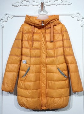 乔系列 D96737 时尚长款棉服品牌女装折扣颦薪