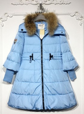 纳系列 8273S112 时尚真毛领羽绒服品牌女装折扣颦薪