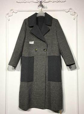 潮系列 8281S242 时尚羊毛双面呢毛呢外套品牌女装折扣颦薪