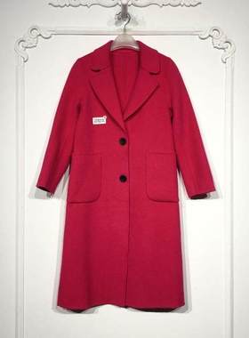 潮系列 8278S193 时尚羊毛双面呢毛呢外套品牌女装折扣颦薪