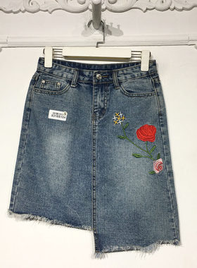 容悦 8318S104 时尚牛仔短裙品牌女装折扣颦薪