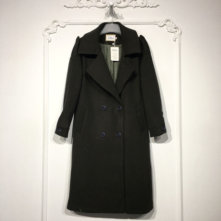 潮系列 8279S072 时尚毛呢外套品牌女装折扣颦薪