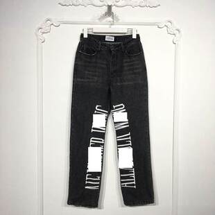 潮系列 8142S289 时尚牛仔长裤品牌女装折扣颦薪