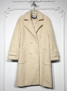 潮系列 8277S284 时尚毛呢外套品牌女装折扣颦薪