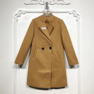 毛呢外套品牌女装 潮系列 长款 时尚 折扣颦薪 D86458