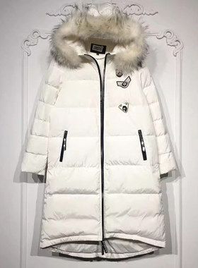 潮系列 8282S102 时尚真毛领羽绒服品牌女装折扣颦薪