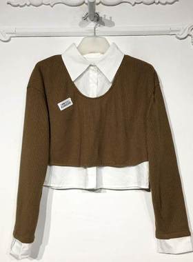 潮系列 8248S286 时尚针织衫品牌女装折扣颦薪