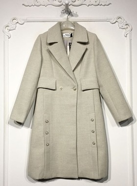 潮系列 8281S145 时尚毛呢外套品牌女装折扣颦薪