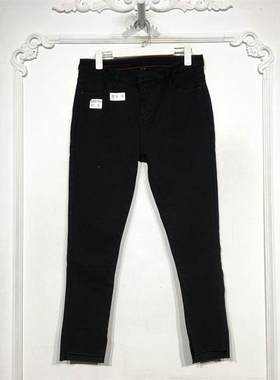 乔系列 D90764 时尚绒里牛仔长裤品牌女装折扣颦薪