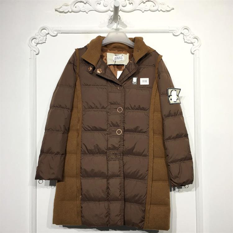 MG系列 8075S105 时尚长款羽绒服品牌女装折扣颦薪