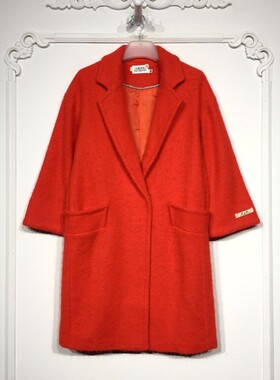 潮系列 8278S181 时尚毛呢外套品牌女装折扣颦薪