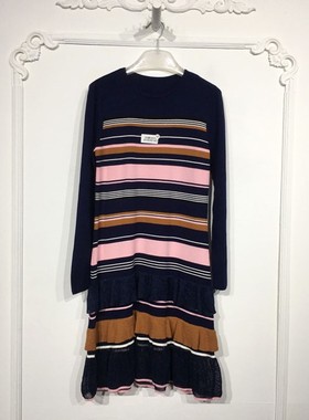 欧系列 8193S143 时尚针织连衣裙品牌女装折扣颦薪