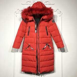 真毛领羽绒服品牌女装 时尚 折扣颦薪 8279S112 潮系列