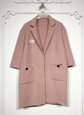 潮系列 8278S155 时尚双面呢毛呢外套品牌女装折扣颦薪