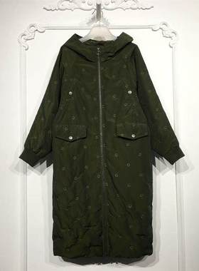 衣系列 8034S031 时尚长款羽绒服品牌女装折扣颦薪