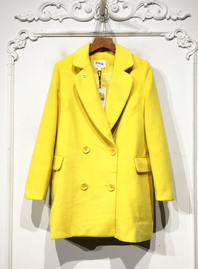 乔系列 D74726 时尚毛呢外套品牌女装折扣颦薪散