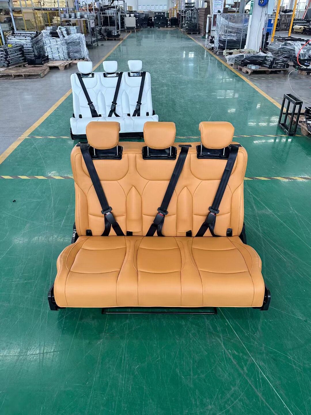 隐藏头枕三折叠房车座椅免拆头枕款v80福顺全顺改装床车