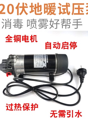 220伏高压清洗地暖试压泵可乐机dp170M配件12V直流隔膜水泵