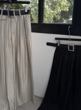 E338时尚气质优雅简约百搭高级感裤子（邓）