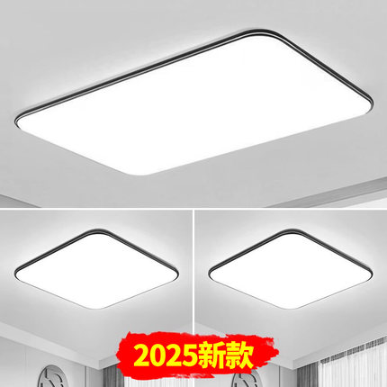 客厅灯现代简约大气2025新款卧室主灯LED吸顶灯房间中山灯具大全