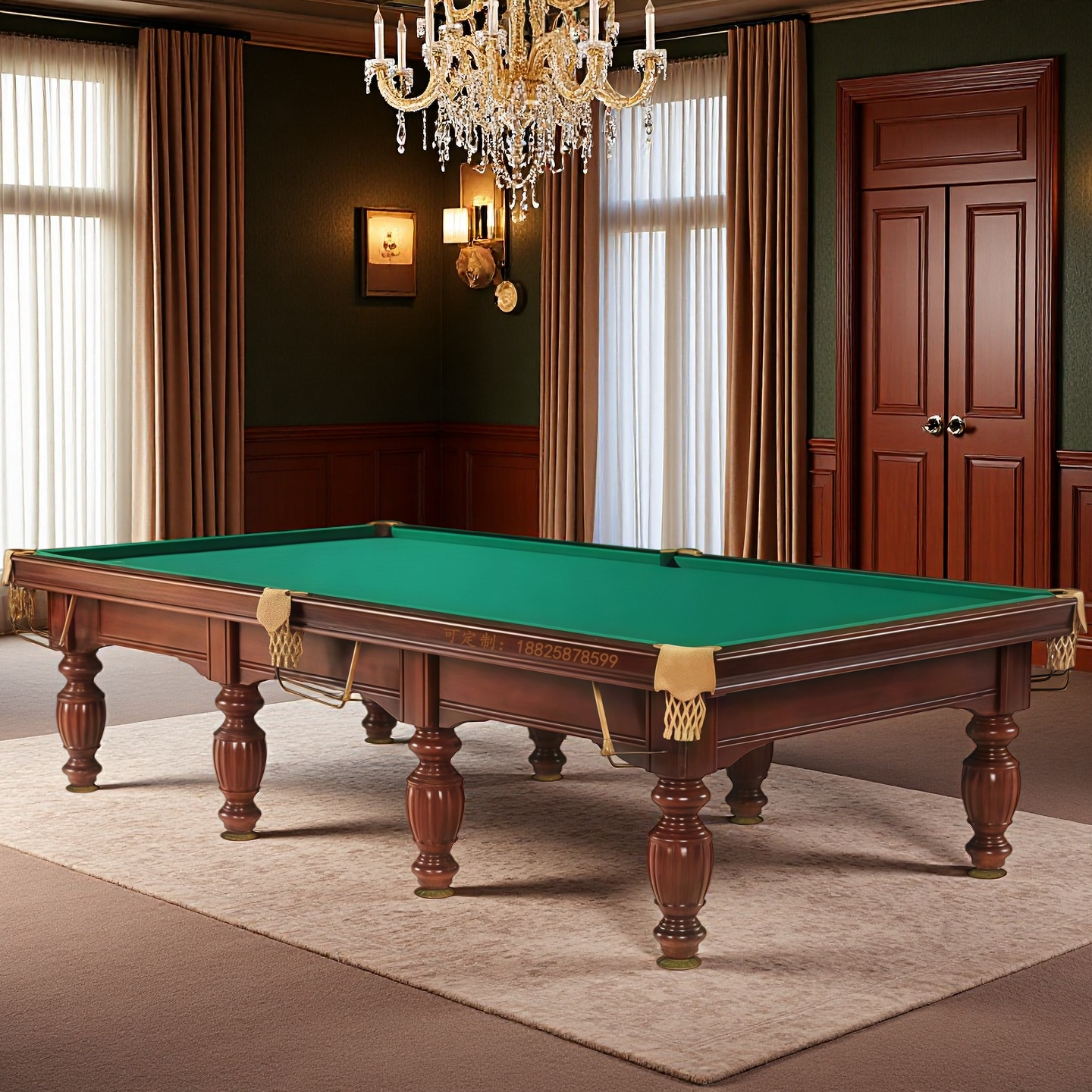 鑫球星俄式台球标准型成人商用俄式桌球台工厂球厅俄式台球桌厂