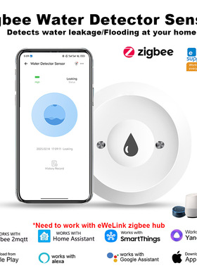 易微联水浸探测器eWelink水浸zigbee支持2MQTT漏水检测传感器泡水