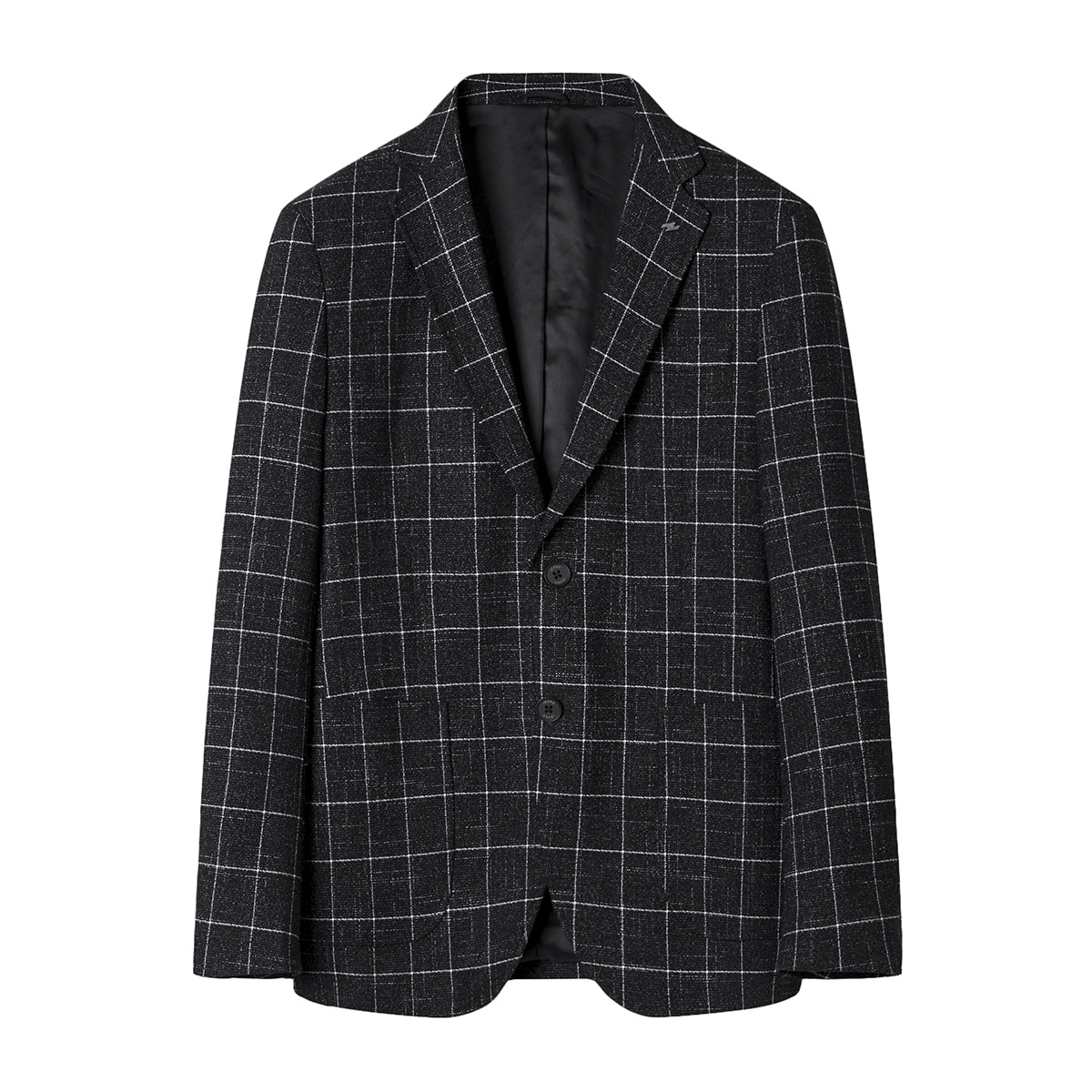 格纹休闲西装海剪标西服上衣