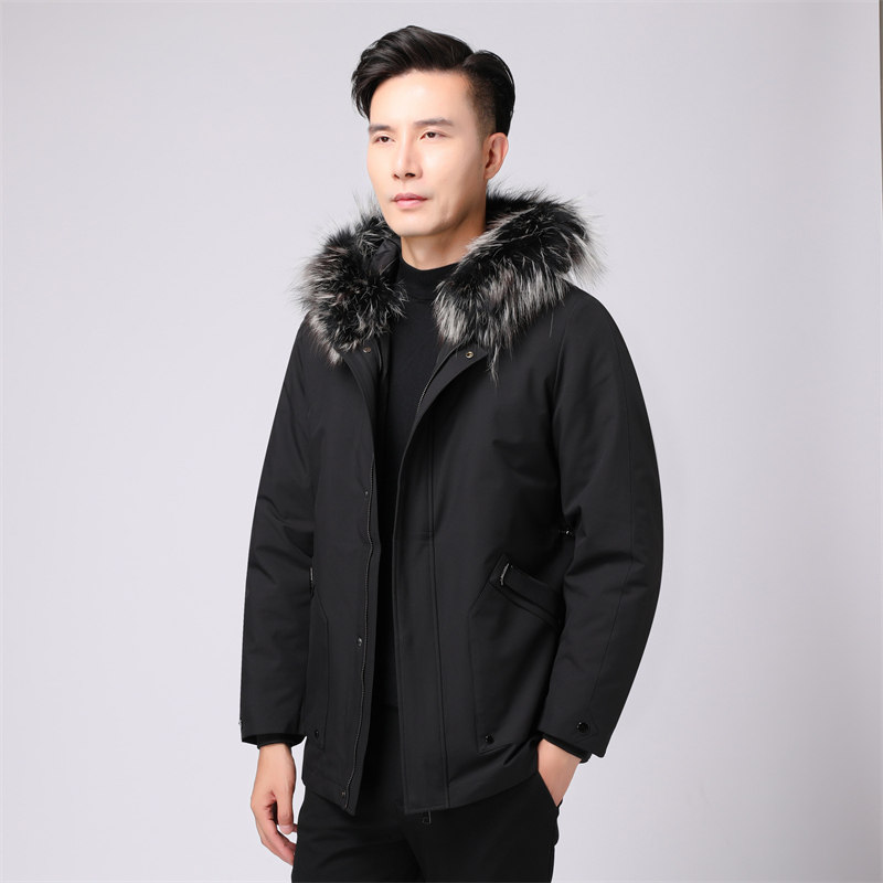【真皮兔毛内胆】【狐狸貉子毛领】男装夹克外套内胆可脱卸两穿款