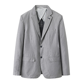 西服 男士 条纹经典 大牌清仓男装 平驳领商务休闲单西西装 撤柜剪牌