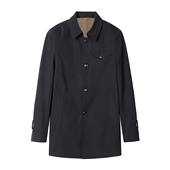 高级感英伦风休闲翻领 风衣外套男春秋新款 品牌撒柜折扣男装 中长款