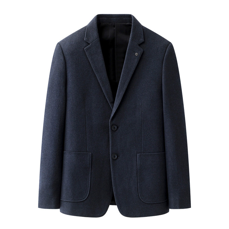 【杉家】【羊毛】男装男士平驳领商务休闲单排扣百搭羊毛单西西装