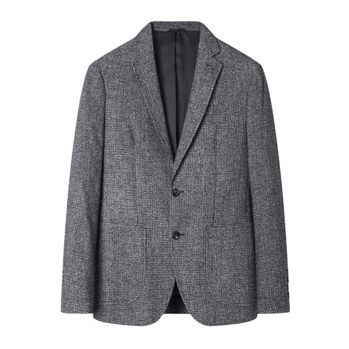 商务休闲羊毛呢海剪标西服上衣