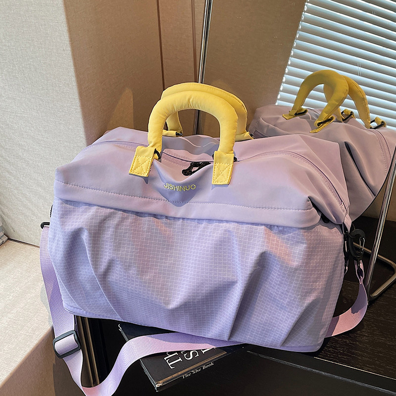 扩容旅行包女时尚轻便短途大容量出差旅行袋单肩包防水运动健身包